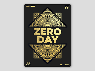Event Poster for Zero Day by Hygge Coworking event event branding foil mandala poster poster art posterdesign