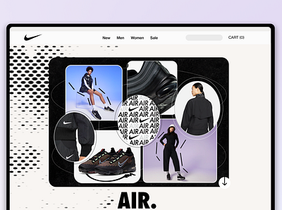 Nike Air Max Landing Page branding creative design e commerce design fashion figma gradient graphic design illustration interface landing page modern online shopping studio ui ux web design