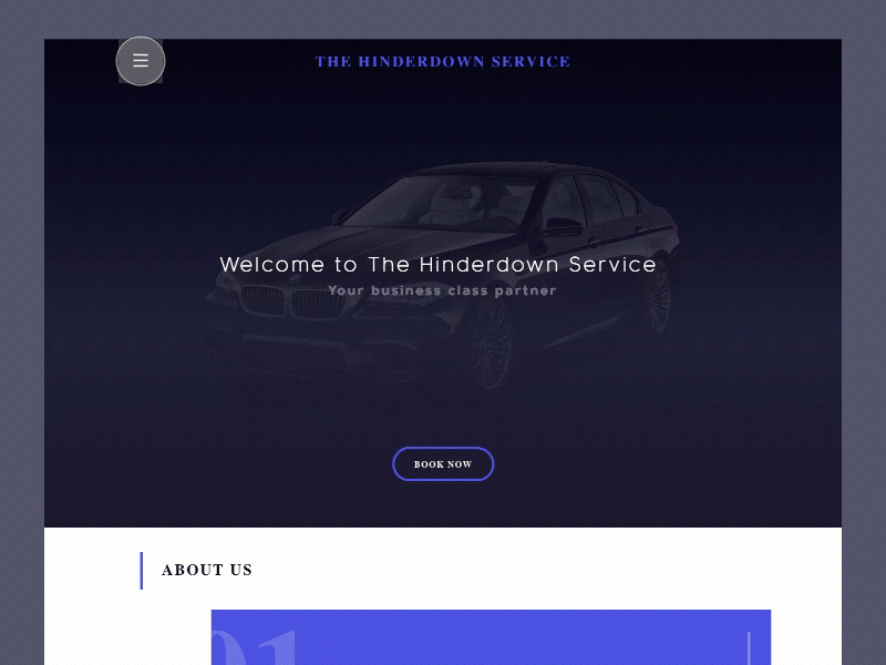 Car Website - Hamburger Menu Animation