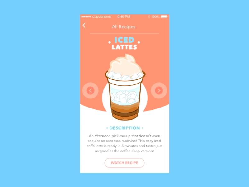 Coffee Recipes App Concept