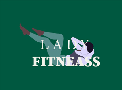 Lady Fitness graphic design vector