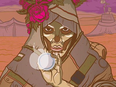 Desert Witch - Daytime Avenger austin day desert detroit illustration mark sarmel witch
