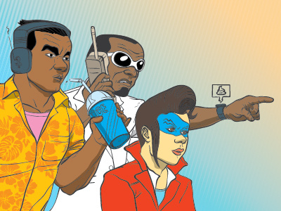 LXL characters art detroit hip hop illustration lxl music poop emoji