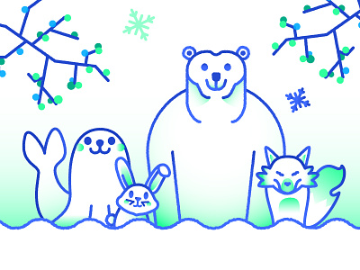 Christmas Song animal animation artwork bunny christmas fox icebear illustration kids seal singalong snow