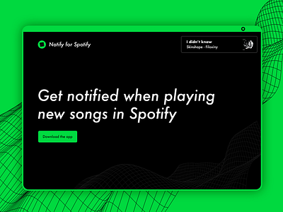 Website Homepage Design for Music App - Spotify