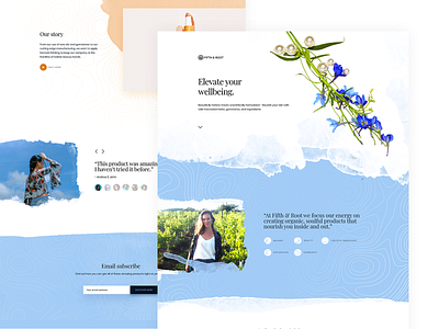 Homepage UI Design for Wellness Website