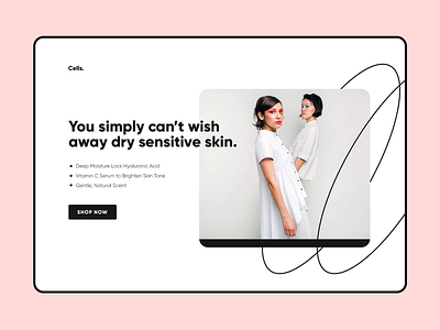 Landing Page for Cosmetics Homepage UI Website Design