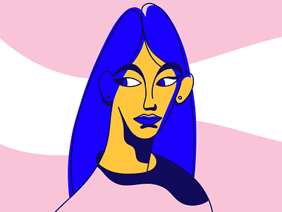 Woman Portrait Illustration: Flat Design Avatar