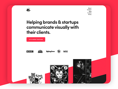 Landing Page Design: Illustrator Portfolio