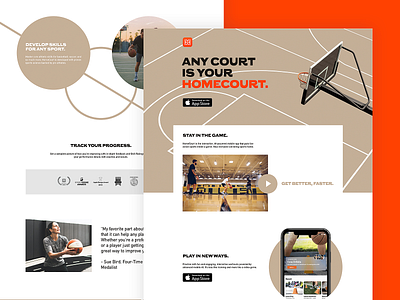 Landing Page Design: Sport App Basketball UI