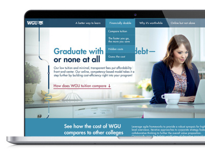 WGU marketing min-site, blog design and homepage designs uidesign uxdesign webdesign