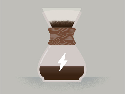Pourover coffee illustration wood pattern