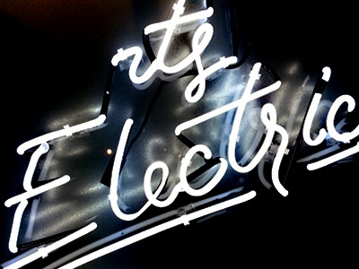 "It's Electric" Neon Sign electric lettering neon sign