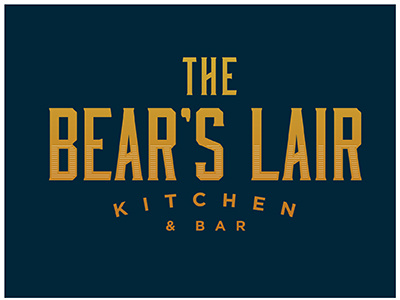 The Bear's Lair Logo bar comp kitchen logo typograph