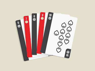 Playing Cards Straight cards deck gamble icons poker straight