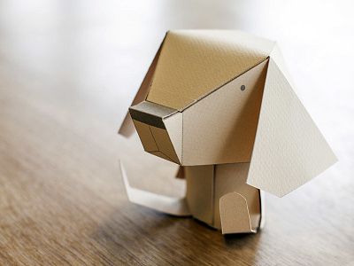 Our beagle paper toy origami paper toy