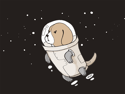 Determined Beagle beagle comic illustration newsletter