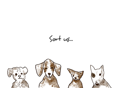 Sort us beagle dogs illustration newsletter sorting
