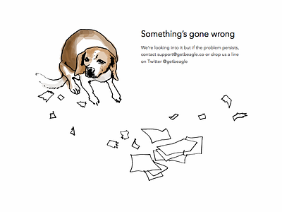 Beagle error page 500 500 error error error page