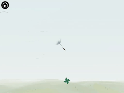 Flying Dandelion seed game ux slider slider ux wind windmill