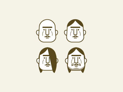 Triangular facial avatars avatar beard facial vector
