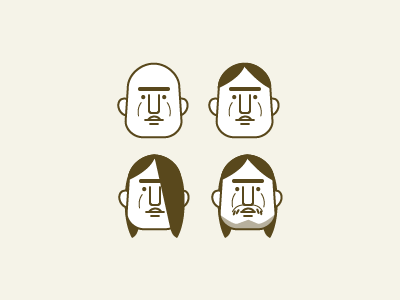 Triangular facial avatars