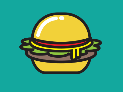 I love burgers art burger design illustration thicklines