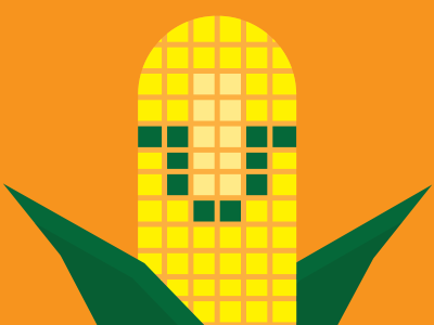 Corn in a Corn art auckland color corn design illustration season sweetcorn thicklines