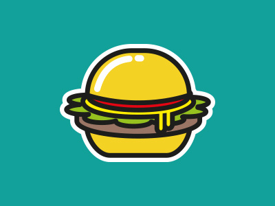 Thanksgiving Burger Sticker art burger creative design doodle graphic sticker