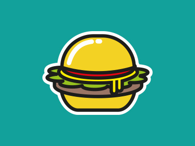 Thanksgiving Burger Sticker