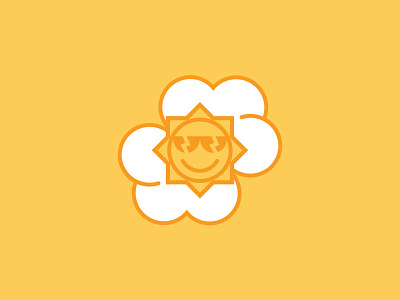 2 Colour Sunshine design doodle illustration logo sun sunshine thicklines vector