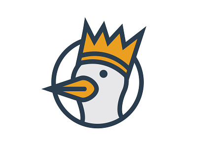 SupMedSup bird duck icon king logo media social thicklines