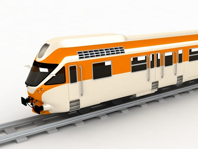 Train 3d concept exterior render train