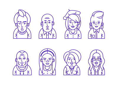 Hipsters avatars avatars character hipsters illustration people set vector