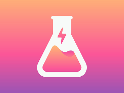 Splash Host, Sunrise app beaker bolt branding host icon lightning bolt logo mark party science splash