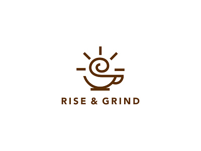 Rise & Grind app branding design graphic design illustration logo vector