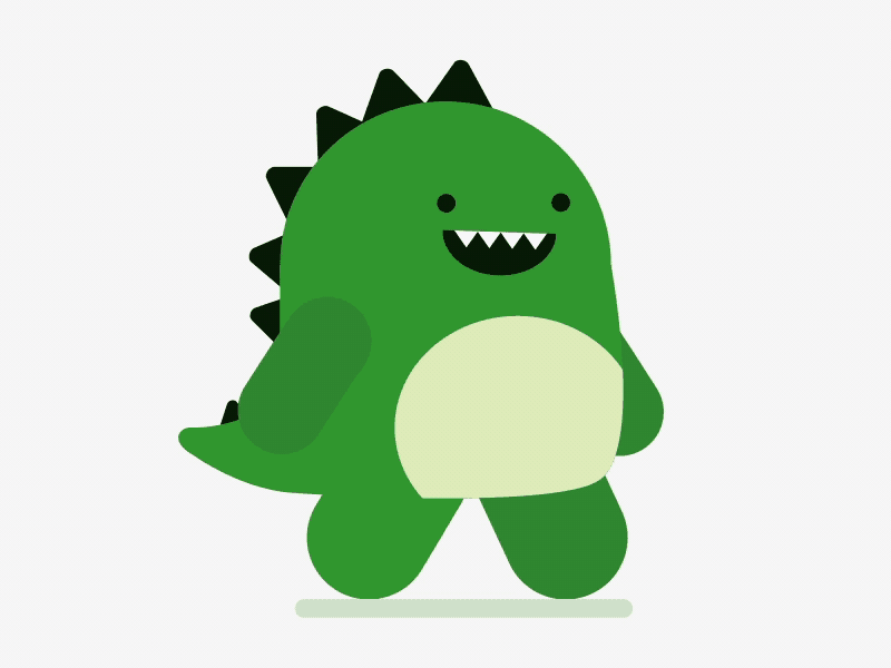 Dino Guy after effects animation cycle dino dinosaur illustrator loop monster motion design vector walk walk cycle