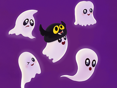 A family of Halloween ghosts!