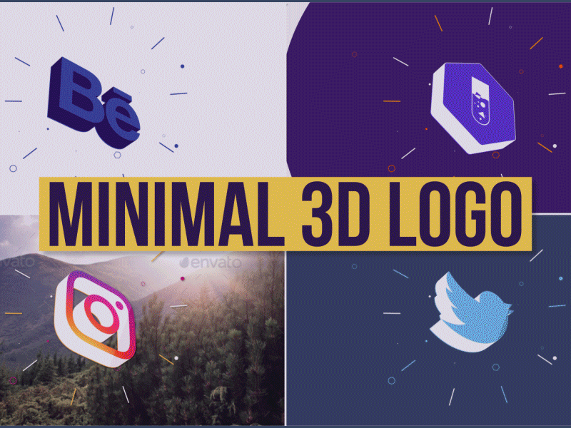 Minimal 3d Logo 3d logo animation after effects logo animation logo opener logo reveal videohive