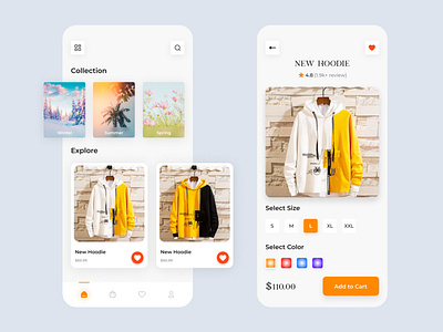 Online Clothes Store App app app design app ui application branding clean ui fashion minimal mobile mobile app online store store store app ui ui design ui inspiration ux