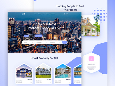 Real Estate Website - Landing Page branding clean clean design landing page design minimal real estate real estate design real estate landing page real estate web design real estate website ui ui design ui designer ui inspiration uiux ux web web design website ui