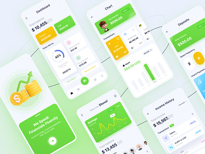 Finance Mobile App UI android app app app concept app inspiration clean finance gradient ios app minimal mobile mobile app modern ui design ui inspiration uiux