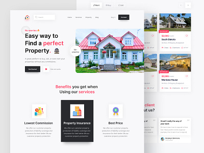 Real Estate Landing Page buy clean fresh home landing page landing page design landing pages minimal property real estate real estate landing page real estate website real estates realestate ui design uiux web web design website website design