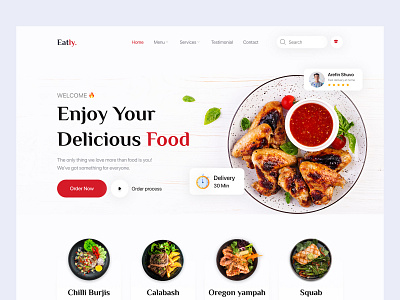 Food Delivery Landing Page clean delivery delivery app dishes eat eating food food and drink food app food delivery food delivery app food delivery landing page food delivery service food order landing page minimal pizza app uiux web design website