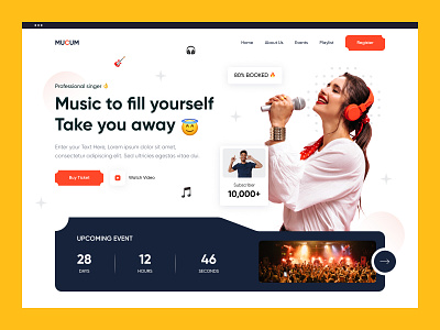 Music Landing Page Design