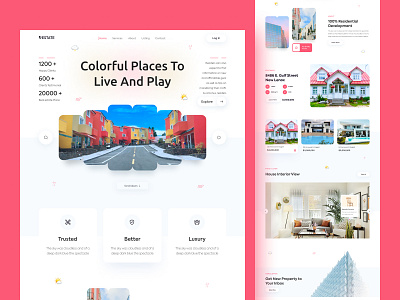 Property Landing Page Website Design. apartment building home homepage house landing page properties property real estate real estate agency real estate website realestate residence ui ui design ux web web design website website design