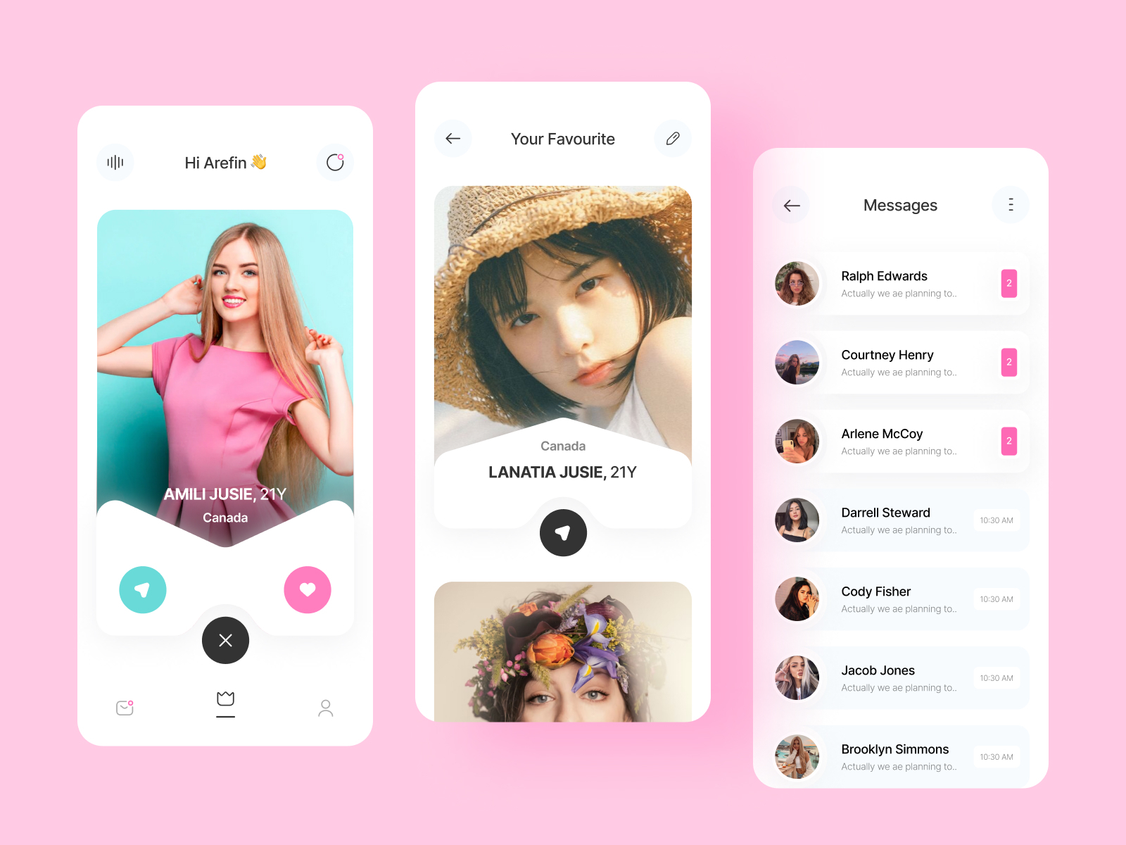 Dating App Design by Uix Shuvo on Dribbble