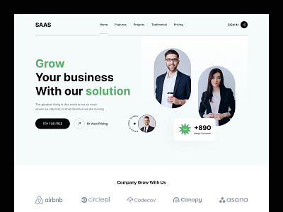 SaaS Website Landing Page Design