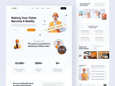 Construction Website Landing Page Design