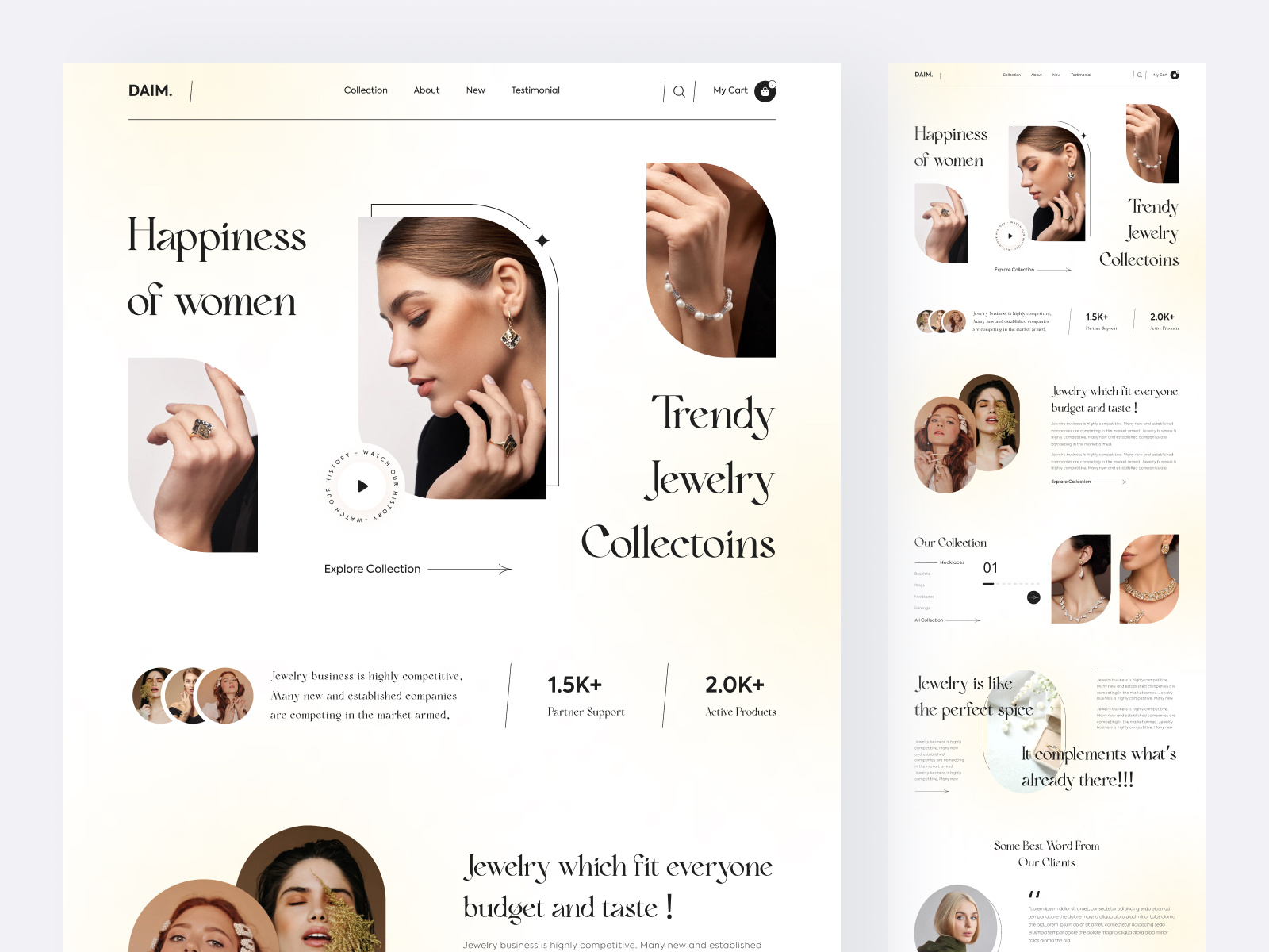 Jewelry Website Landing Page UI Design by Uix Shuvo on Dribbble